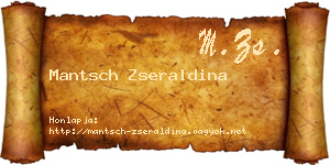 Mantsch Zseraldina névjegykártya